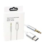 کابل AUX to type-c cable type-c to aux کابل ایو ایکس مشکی کابل Aux به تایپ سی اورجینال پکدار مدل JH-030